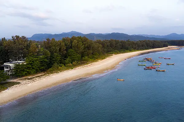 Pakarang Beach from above Pakarang Beach from above